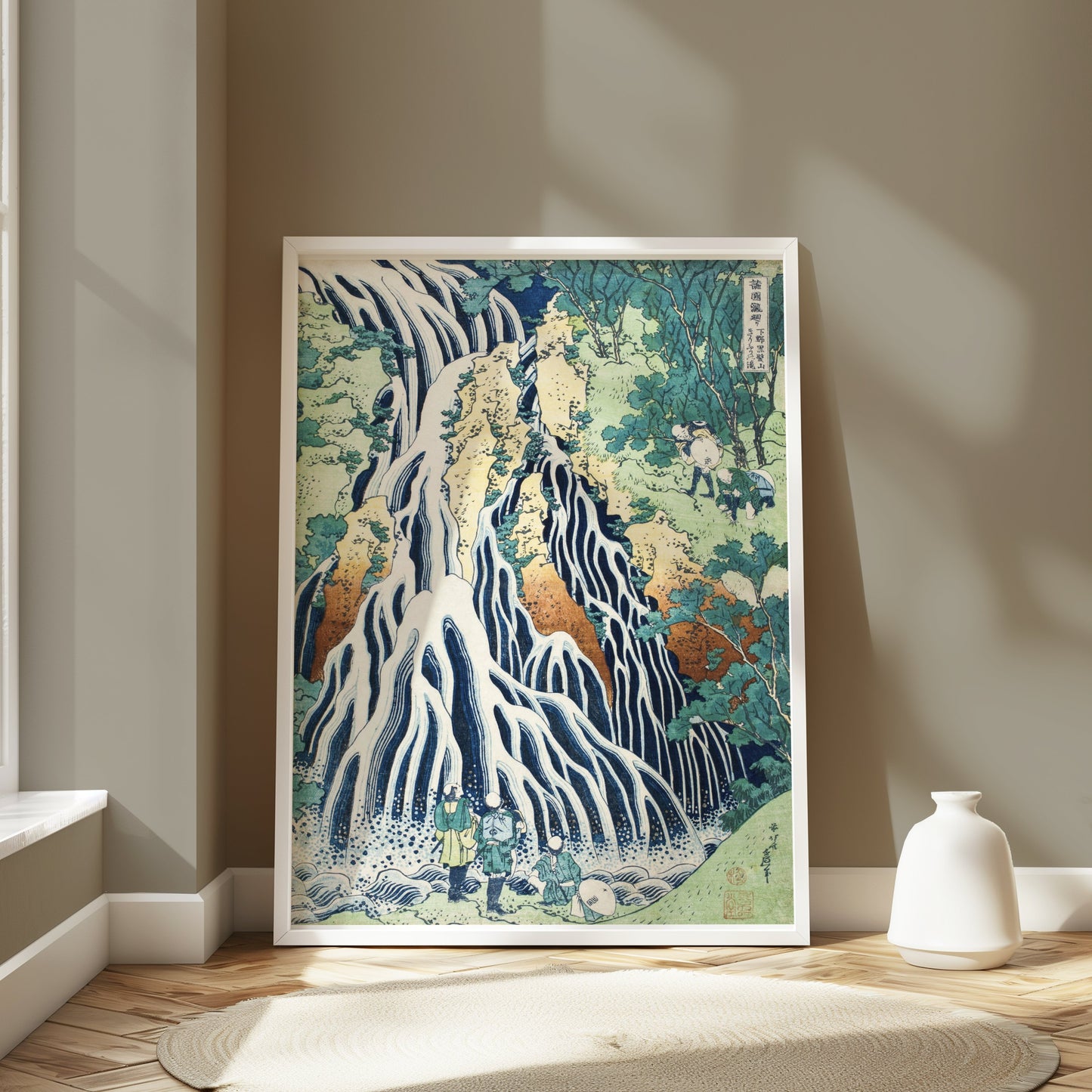 Premium Poster of Japanese Waterfall Art Ukiyo e Painting Style Posters