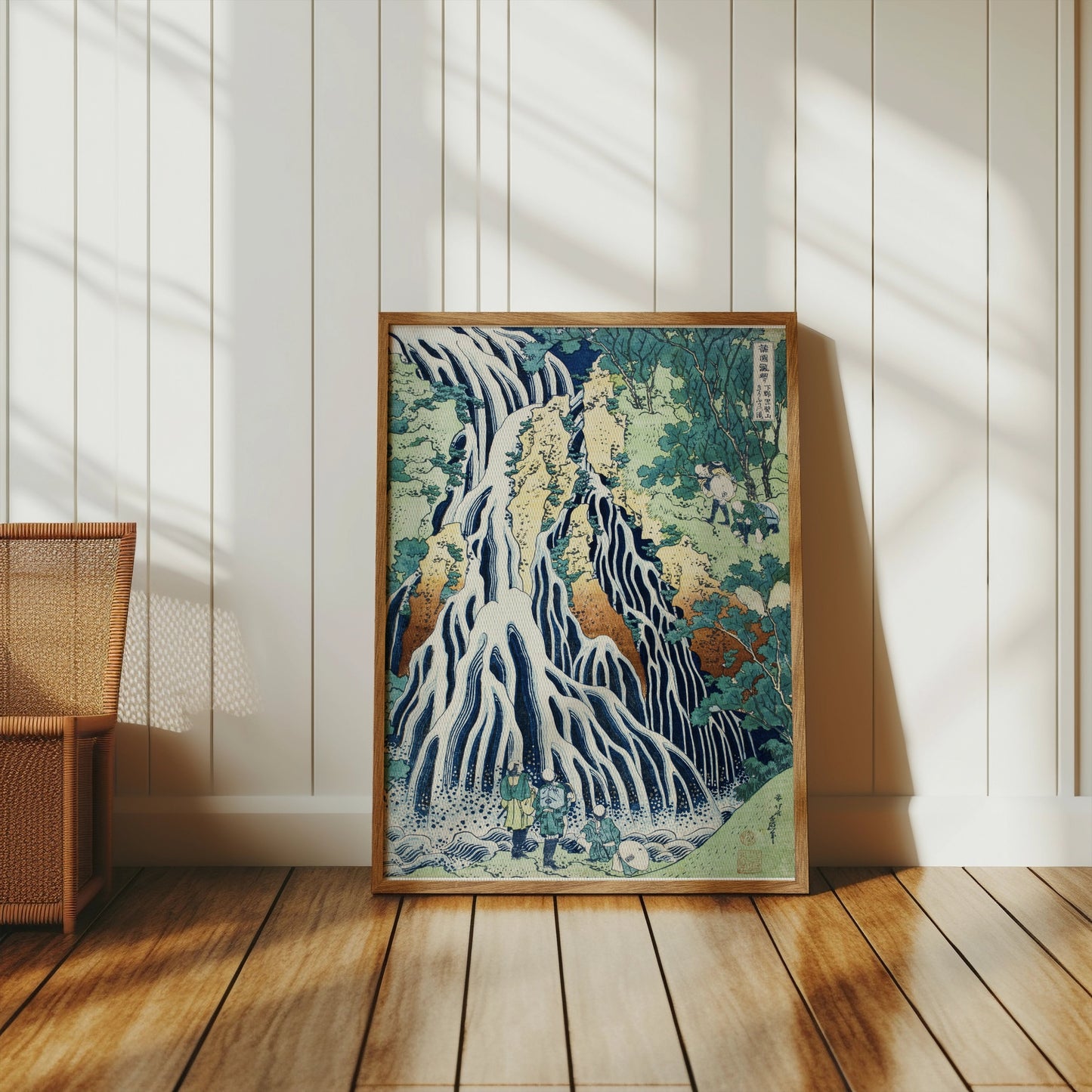 Premium Poster of Japanese Waterfall Art Ukiyo e Painting Style Posters
