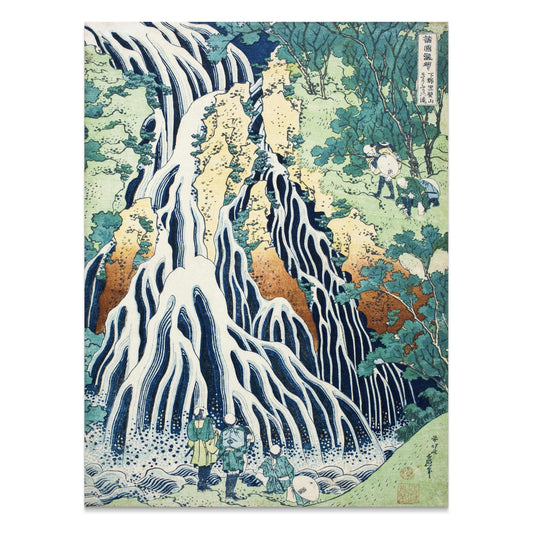 Premium Poster of Japanese Waterfall Art Ukiyo e Painting Style Posters