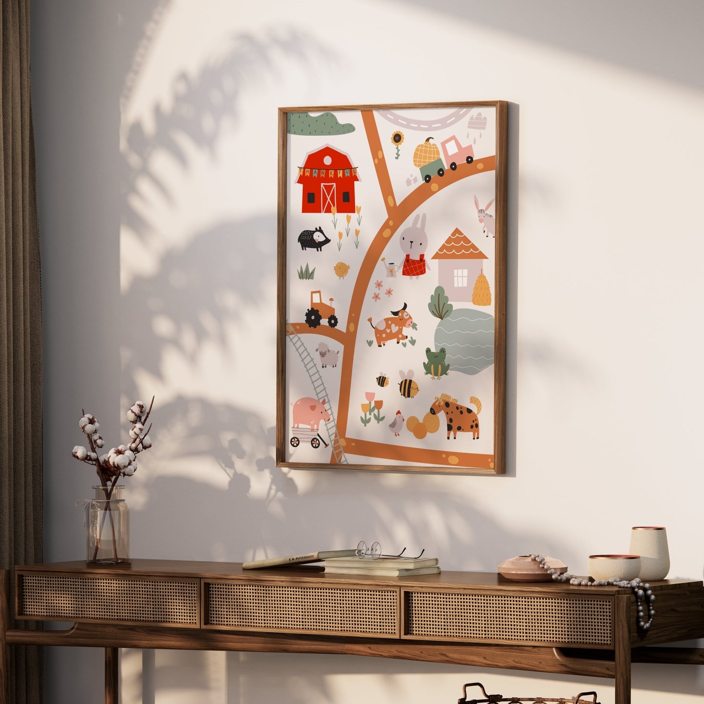 Premium Poster of Kids Farm Adventure Animals and Vehicles Posters