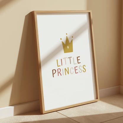 Premium Poster of Kids Room Decor Little Princess Crown Art Posters