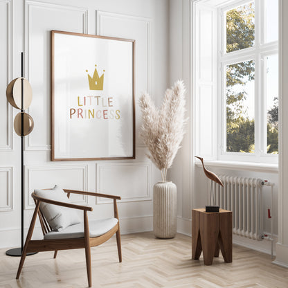 Premium Poster of Kids Room Decor Little Princess Crown Art Posters