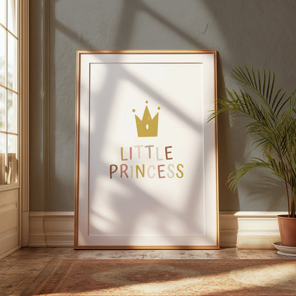 Premium Poster of Kids Room Decor Little Princess Crown Art Posters