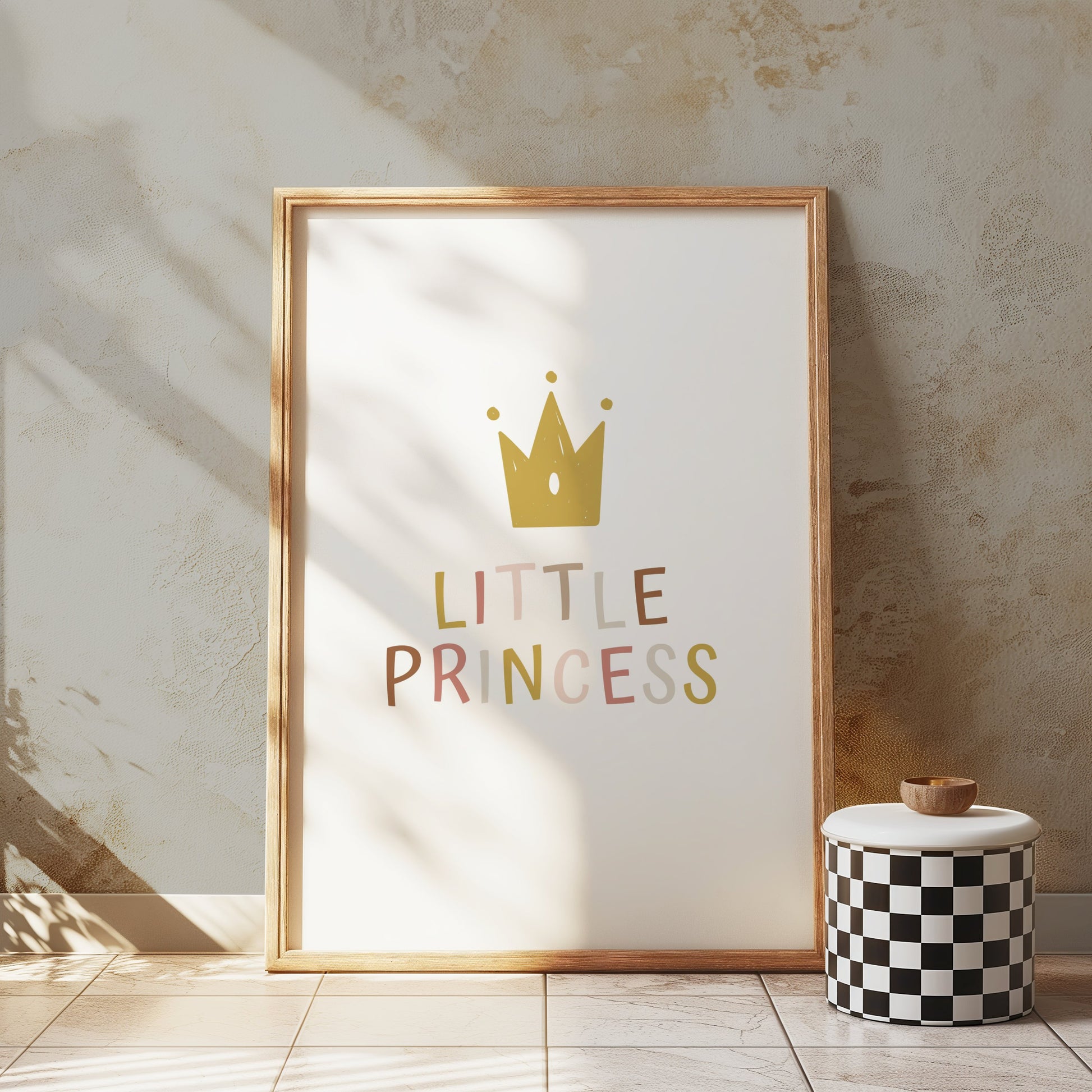 Premium Poster of Kids Room Decor Little Princess Crown Art Posters