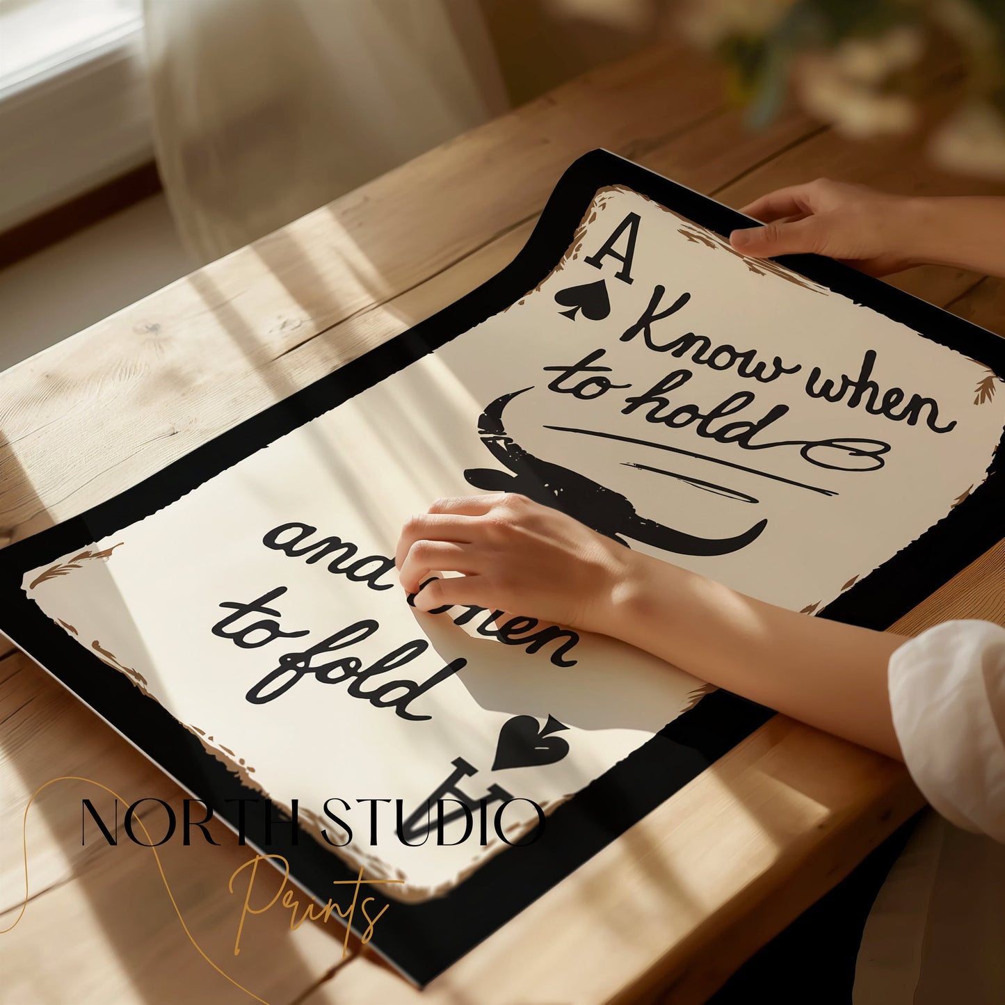 Premium Poster of Know When to Hold and Fold Minimalist Posters