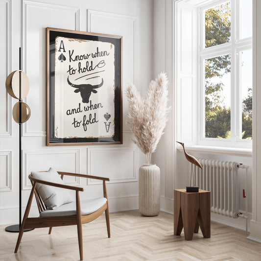 Premium Poster of Know When to Hold and Fold Minimalist Posters