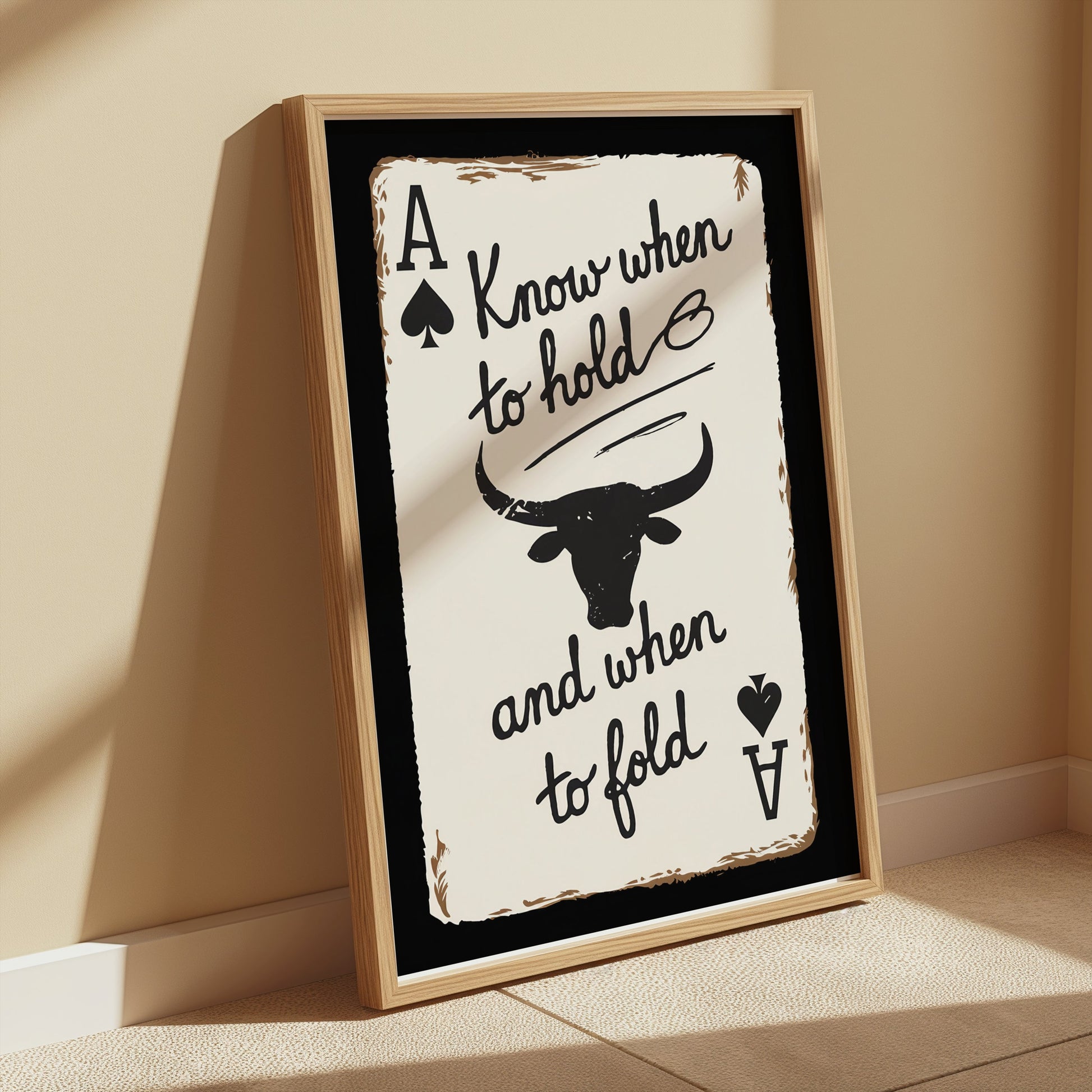 Premium Poster of Know When to Hold and Fold Minimalist Posters