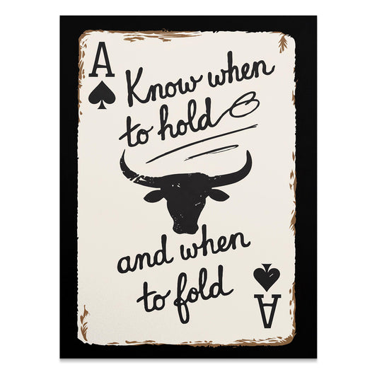 Premium Poster of Know When to Hold and Fold Minimalist Posters