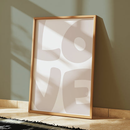 Premium Poster of LOVE Typography Art Contemporary Wall Decor Posters