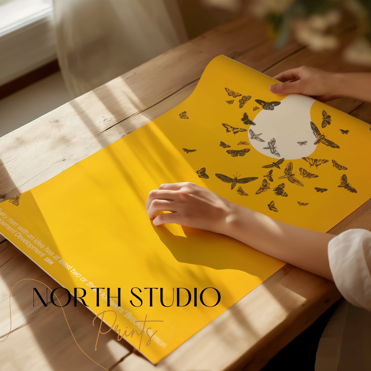 Premium Poster of Light Bulb with Butterflies Inspirational Quote Posters