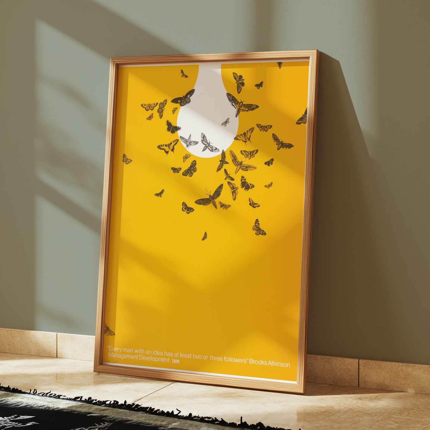 Premium Poster of Light Bulb with Butterflies Inspirational Quote Posters