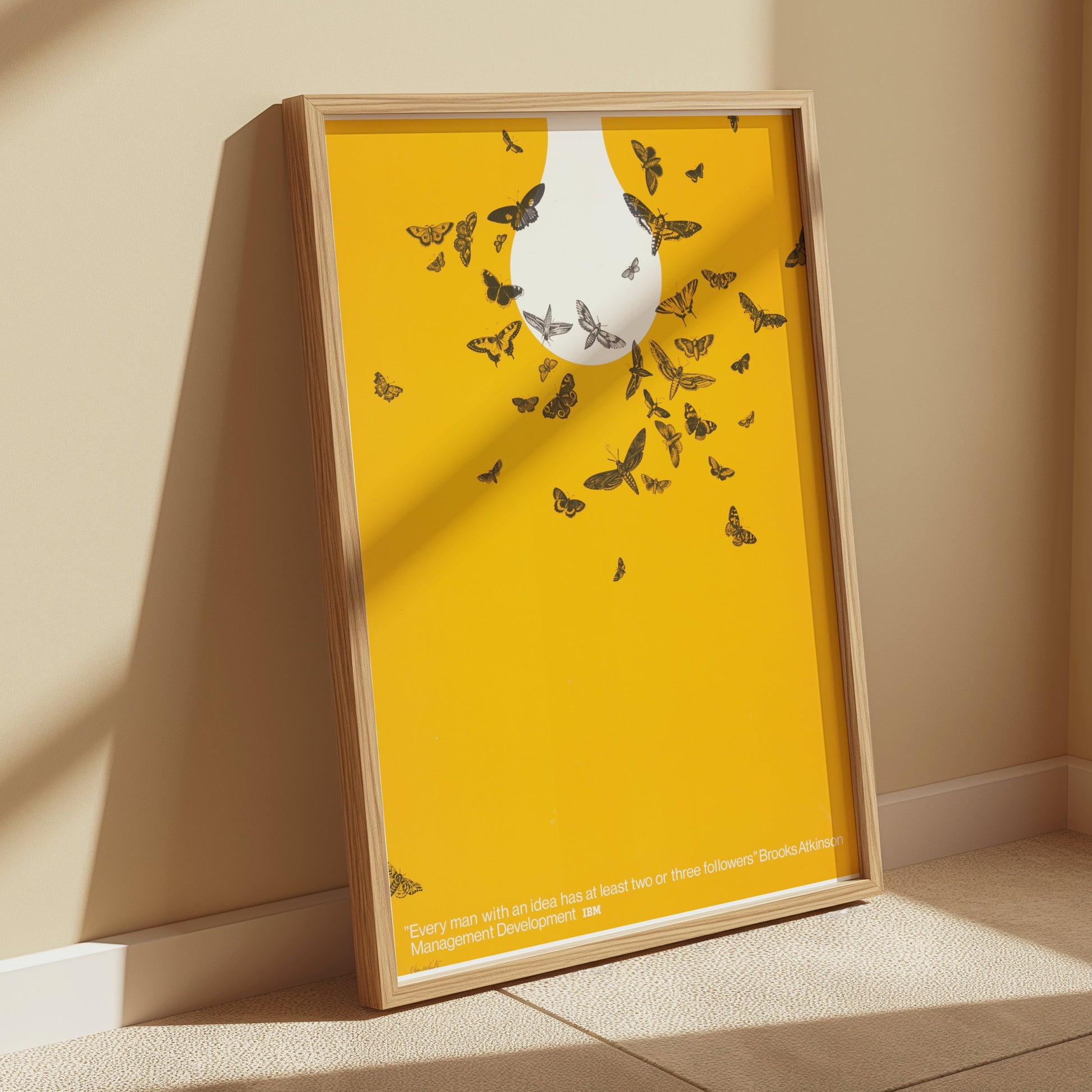Premium Poster of Light Bulb with Butterflies Inspirational Quote Posters