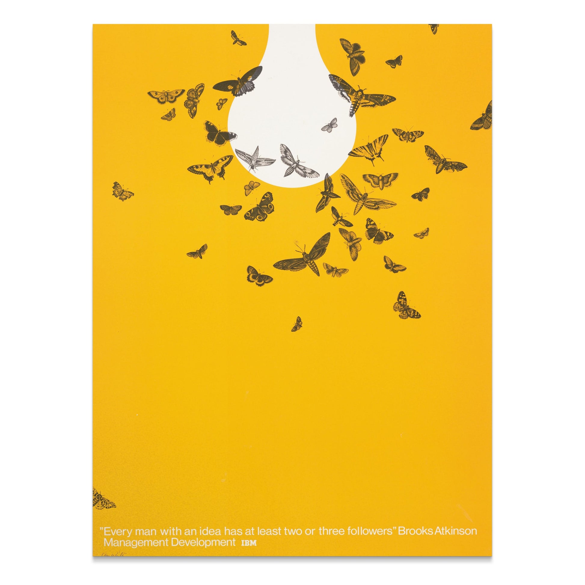 Premium Poster of Light Bulb with Butterflies Inspirational Quote Posters
