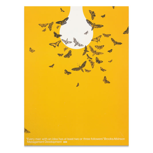 Premium Poster of Light Bulb with Butterflies Inspirational Quote Posters