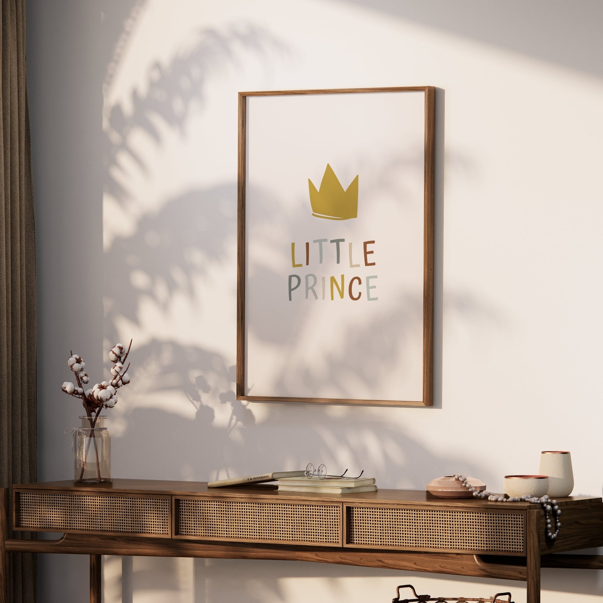 Premium Poster of Little Prince Crown Art Print for Children's Room Posters