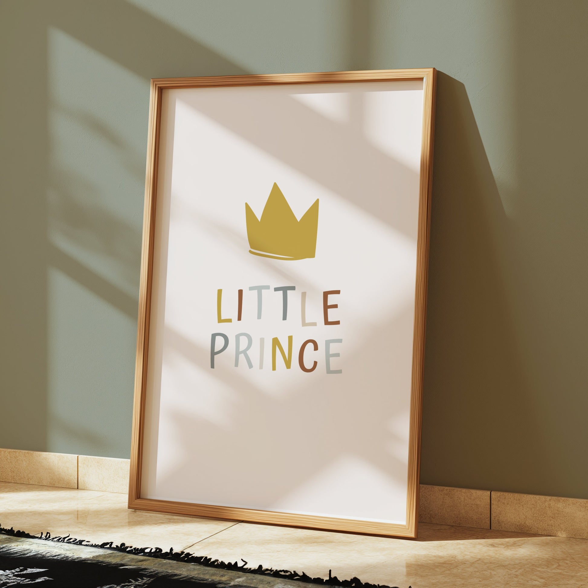 Premium Poster of Little Prince Crown Art Print for Children's Room Posters