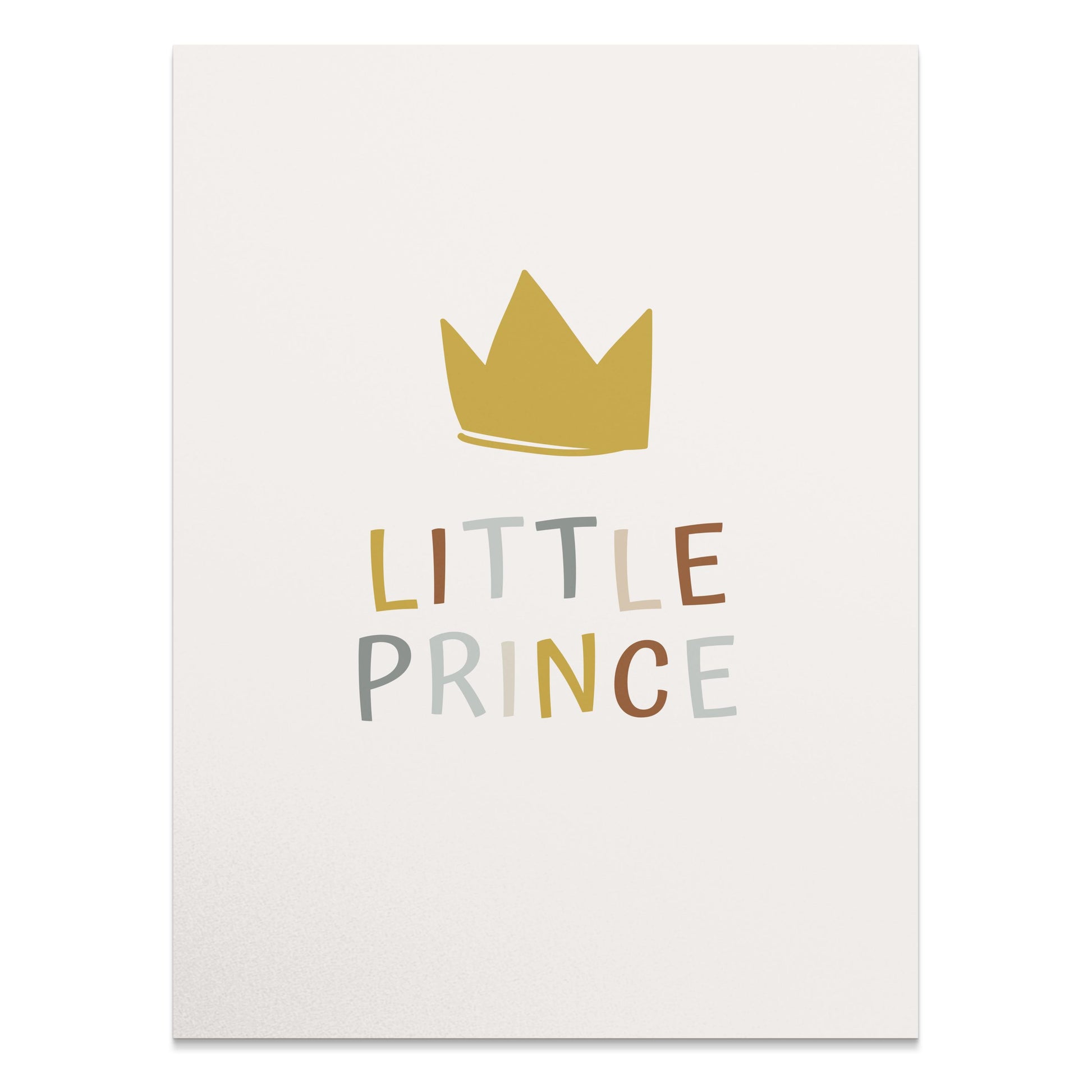 Premium Poster of Little Prince Crown Art Print for Children's Room Posters
