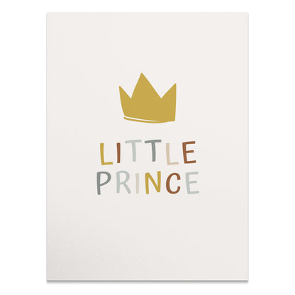 Premium Poster of Little Prince Crown Art Print for Children's Room Posters