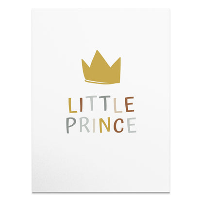 Premium Poster of Little Prince Minimalist Crown Nursery Wall Posters