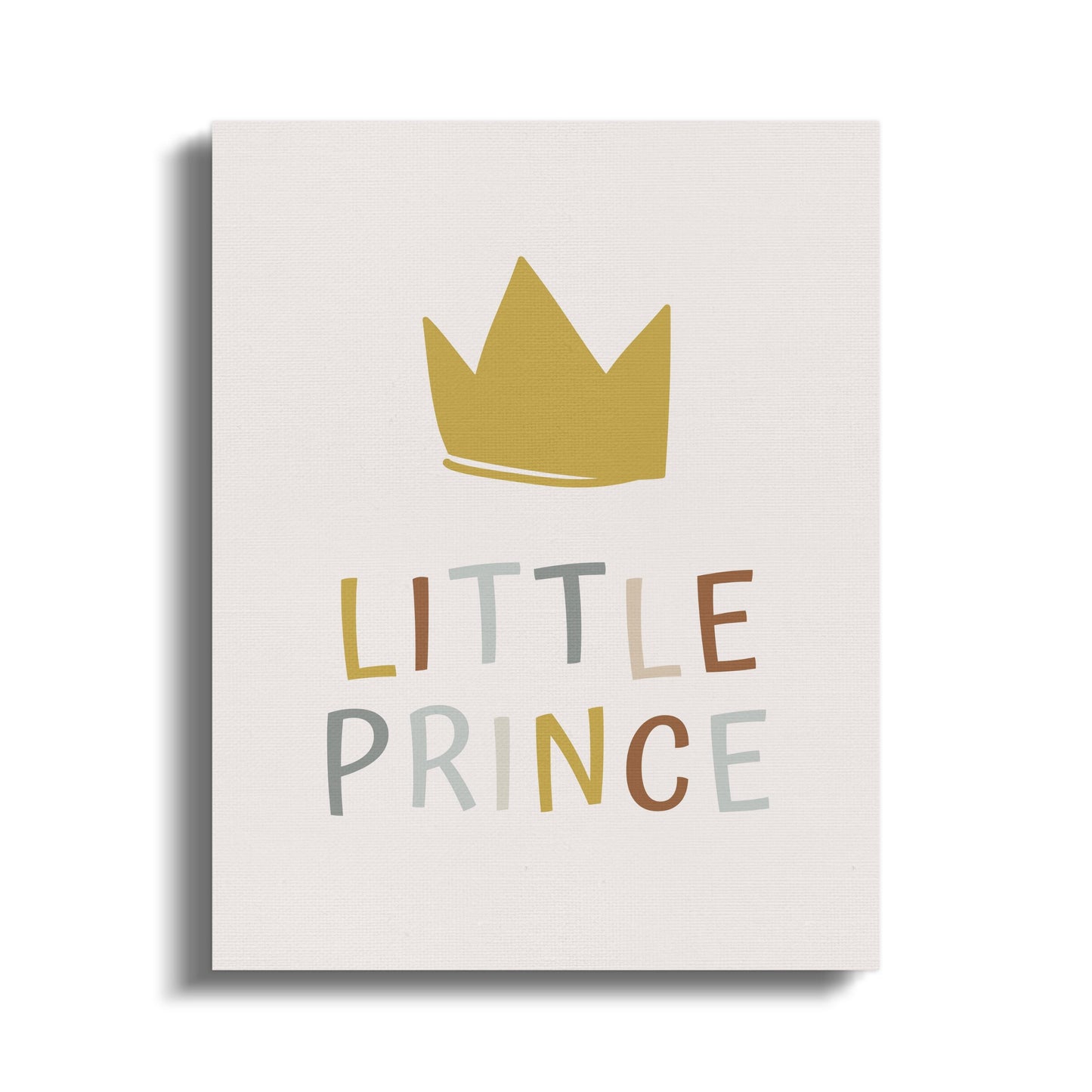 Premium Poster of Little Prince Nursery Wall Art Crown Design Canvas Wraps