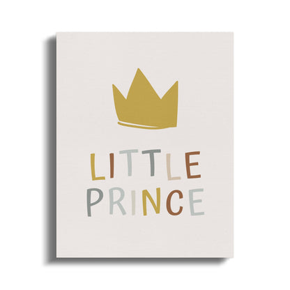 Premium Poster of Little Prince Nursery Wall Art Crown Design Canvas Wraps