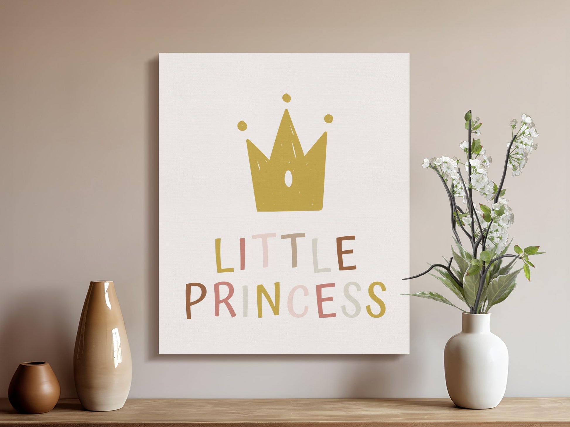 Premium Poster of Little Princess Nursery Wall Art Canvas Wraps