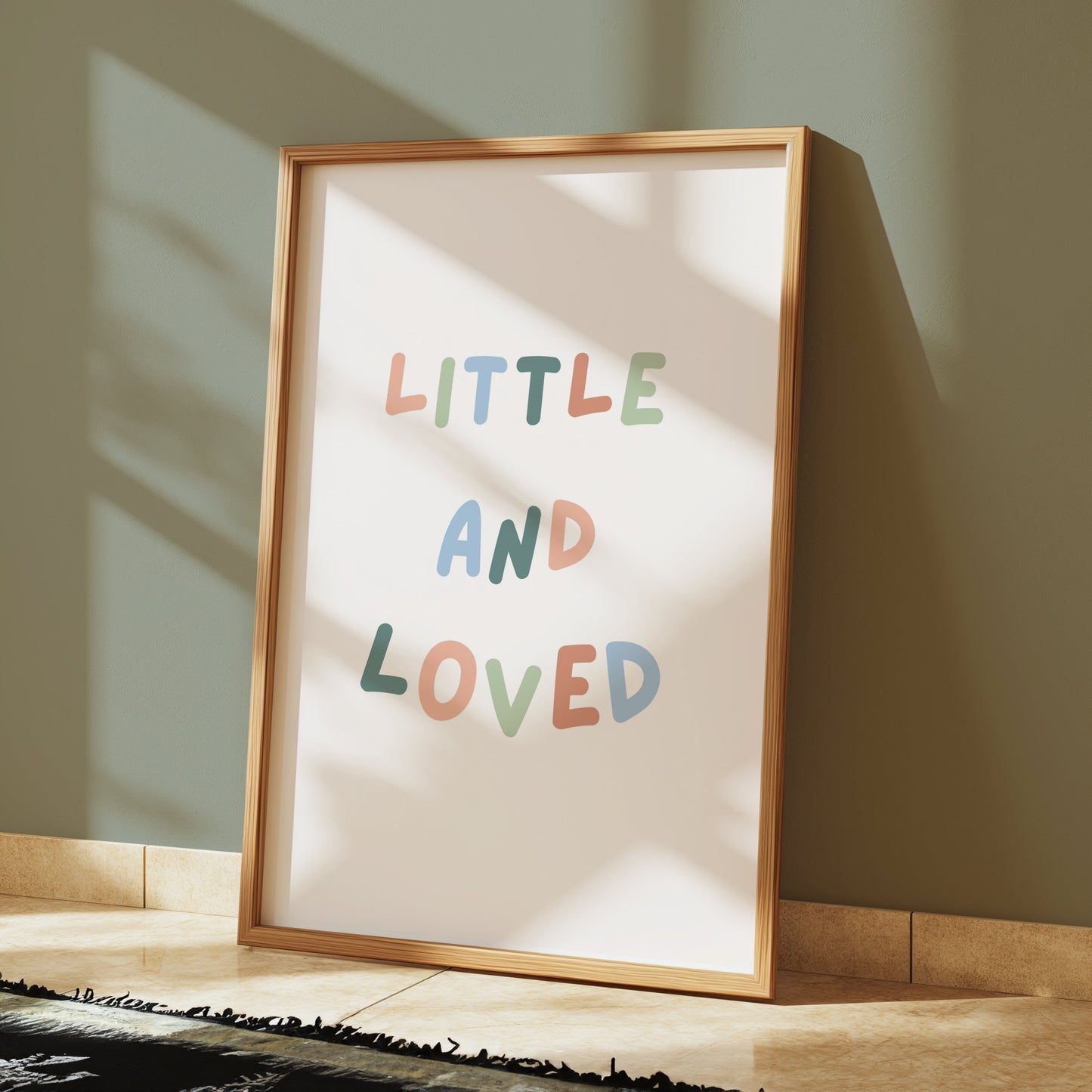 Premium Poster of Little and Loved Colorful Typography Art Posters