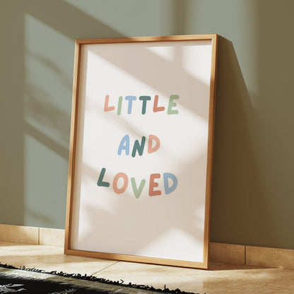 Premium Poster of Little and Loved Colorful Typography Art Posters