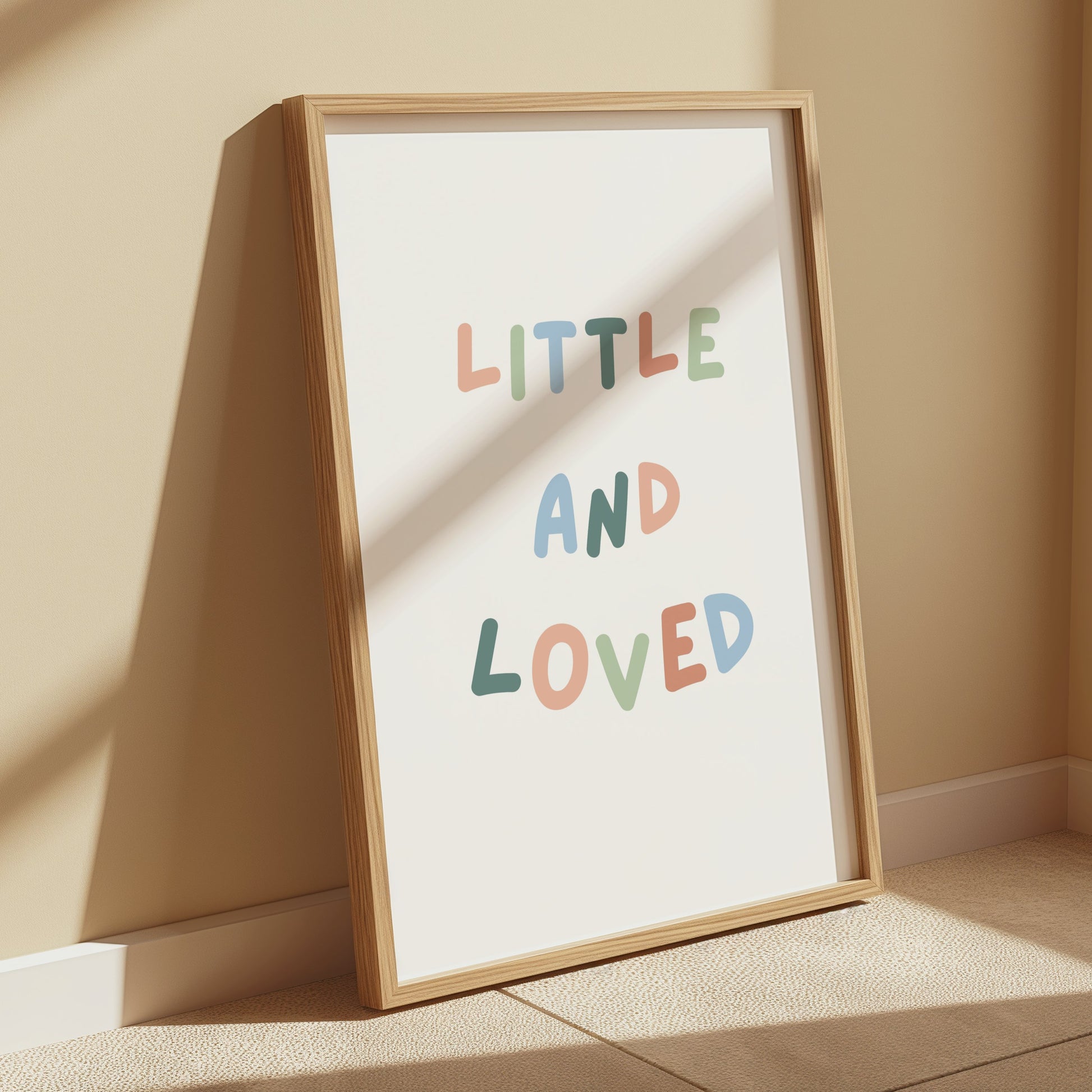Premium Poster of Little and Loved Colorful Typography Art Posters