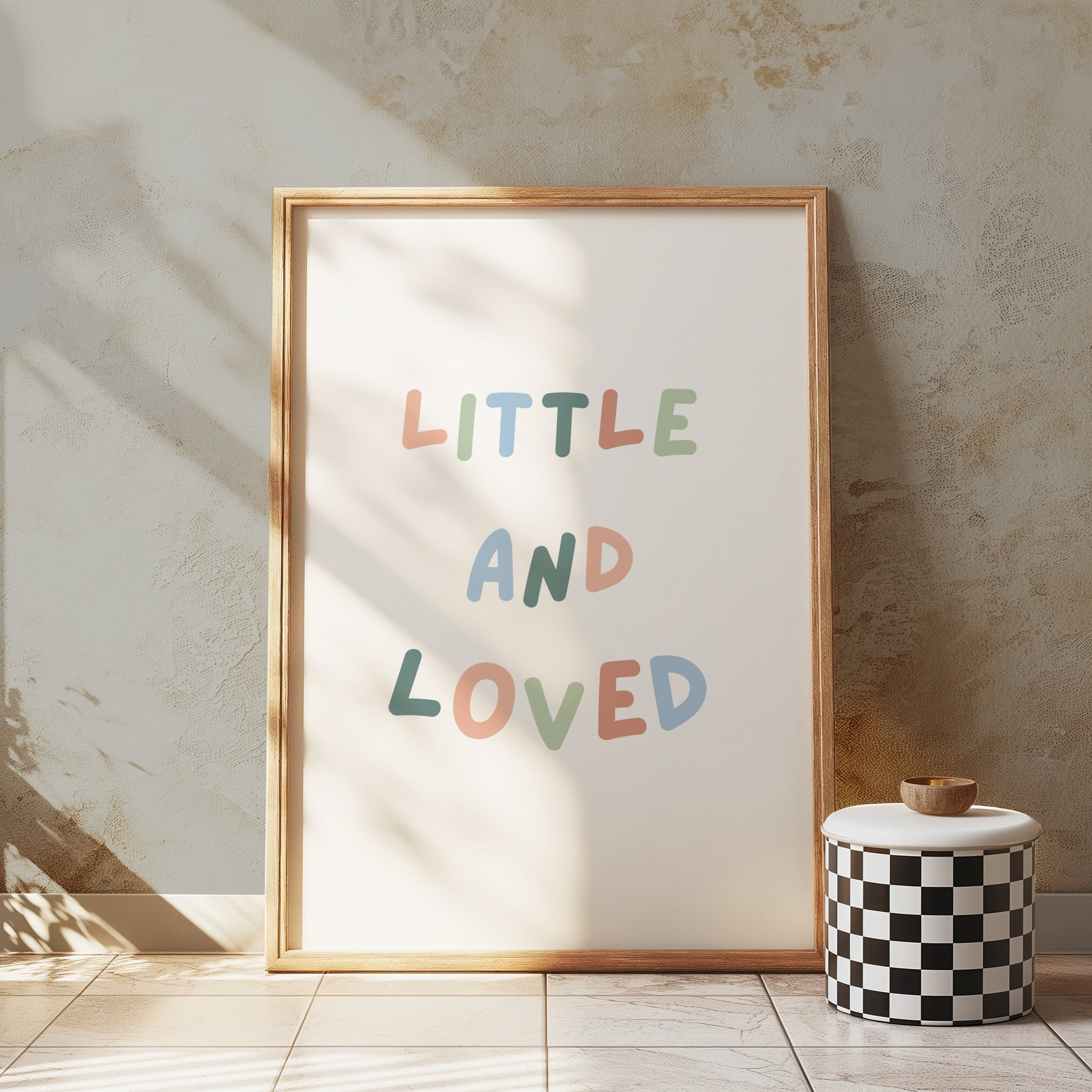 Premium Poster of Little and Loved Colorful Typography Art Posters