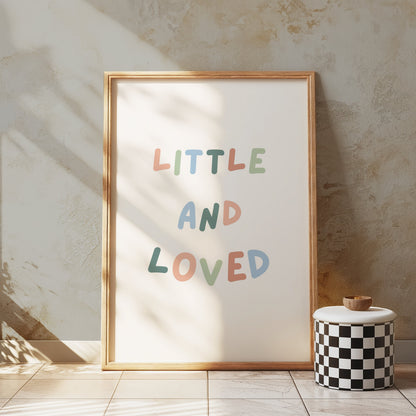 Premium Poster of Little and Loved Colorful Typography Art Posters