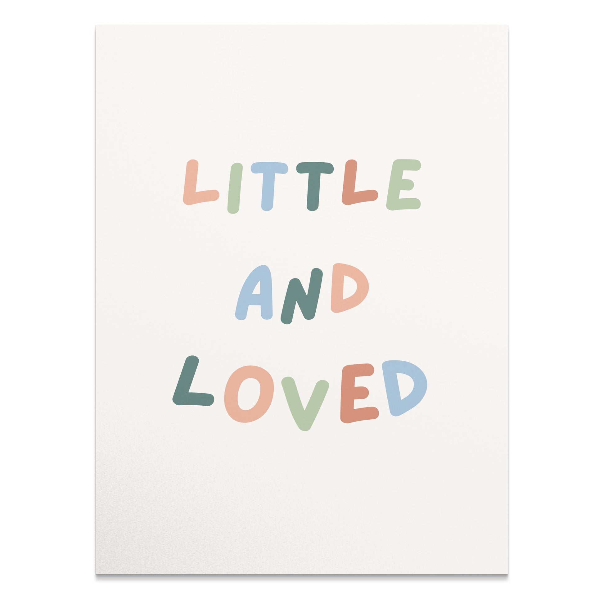 Premium Poster of Little and Loved Colorful Typography Art Posters