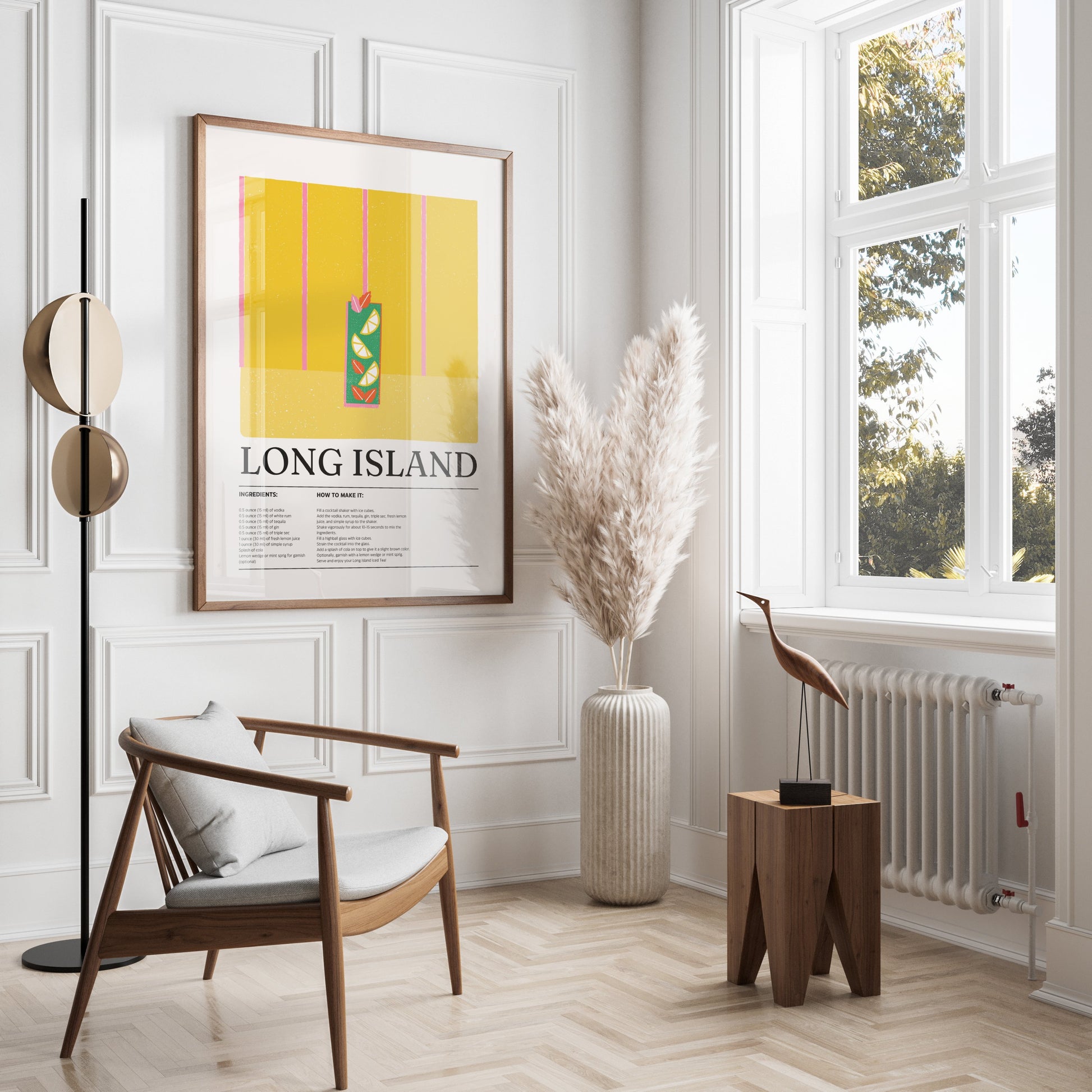 Premium Poster of Long Island Cocktail Recipe Kitchen Decor Posters