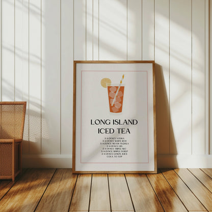 Premium Poster of Long Island Iced Tea Cocktails Art Print Posters