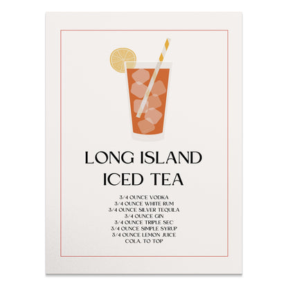 Premium Poster of Long Island Iced Tea Cocktails Art Print Posters