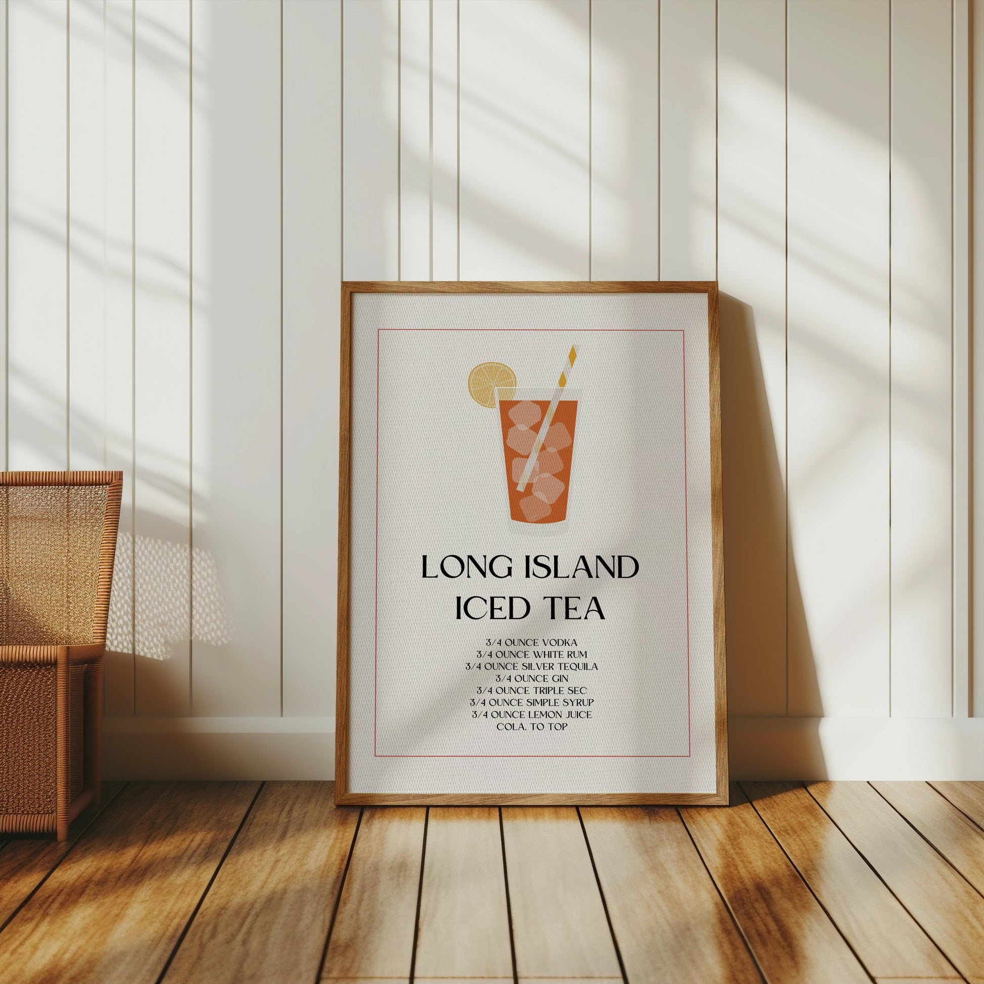 Premium Poster of Long Island Iced Tea Recipe Art Print Posters