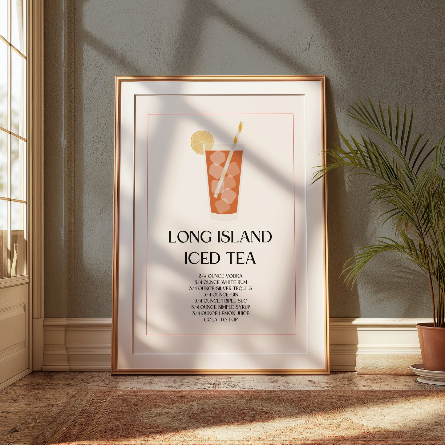 Premium Poster of Long Island Iced Tea Recipe Art Print Posters