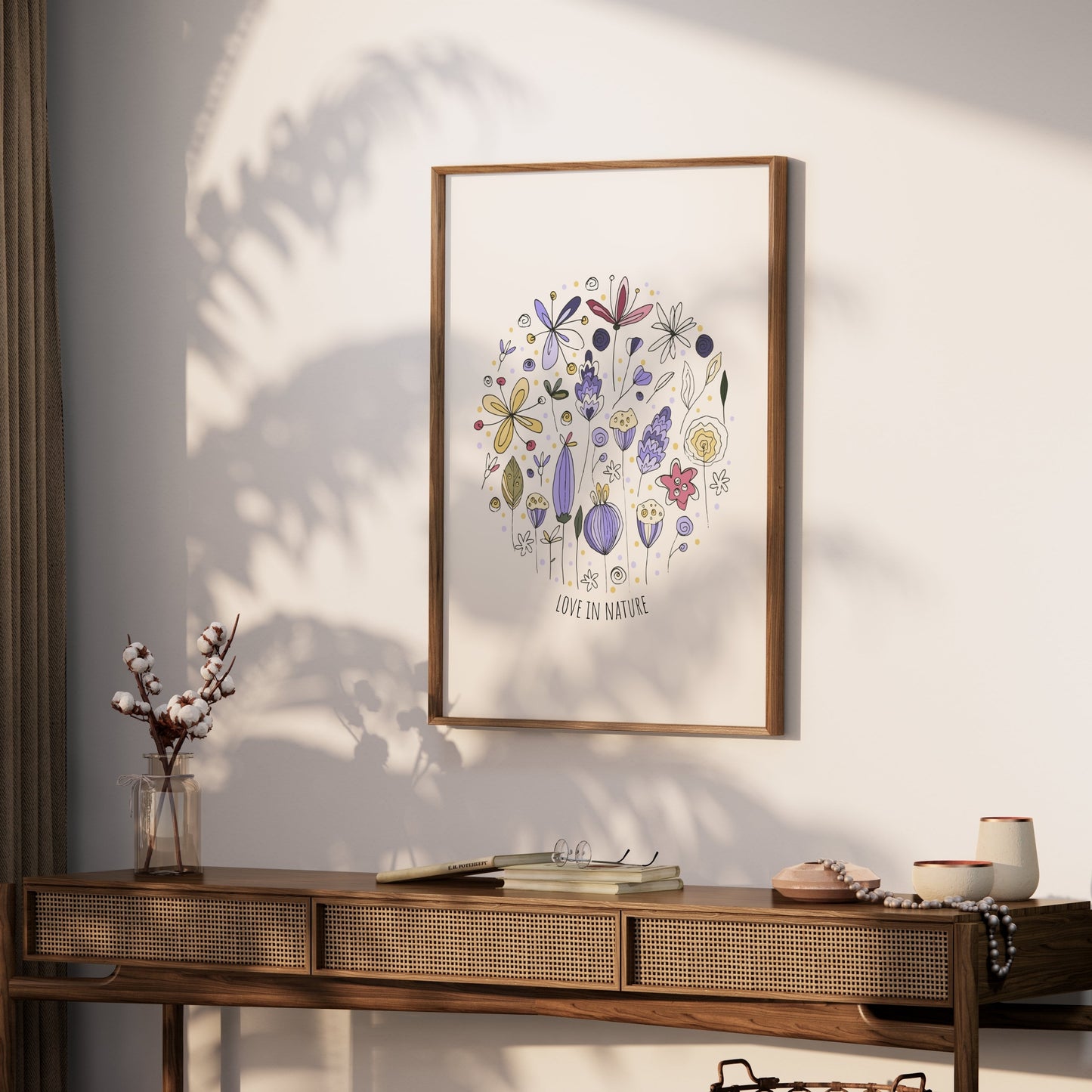 Premium Poster of Love In Nature Floral Illustration Artwork Posters