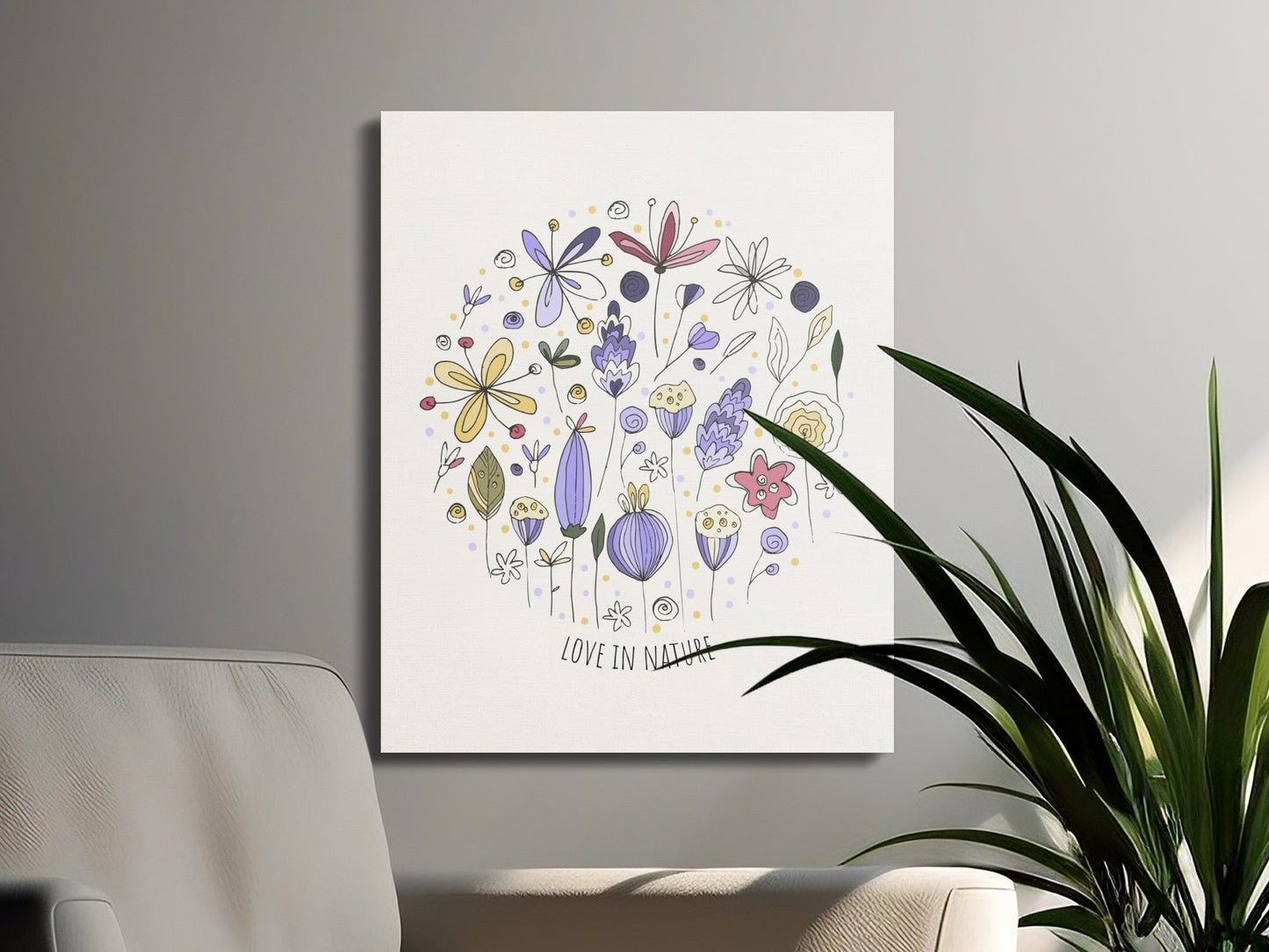 Premium Poster of Love in Nature Nursery Wall Art Canvas Wraps