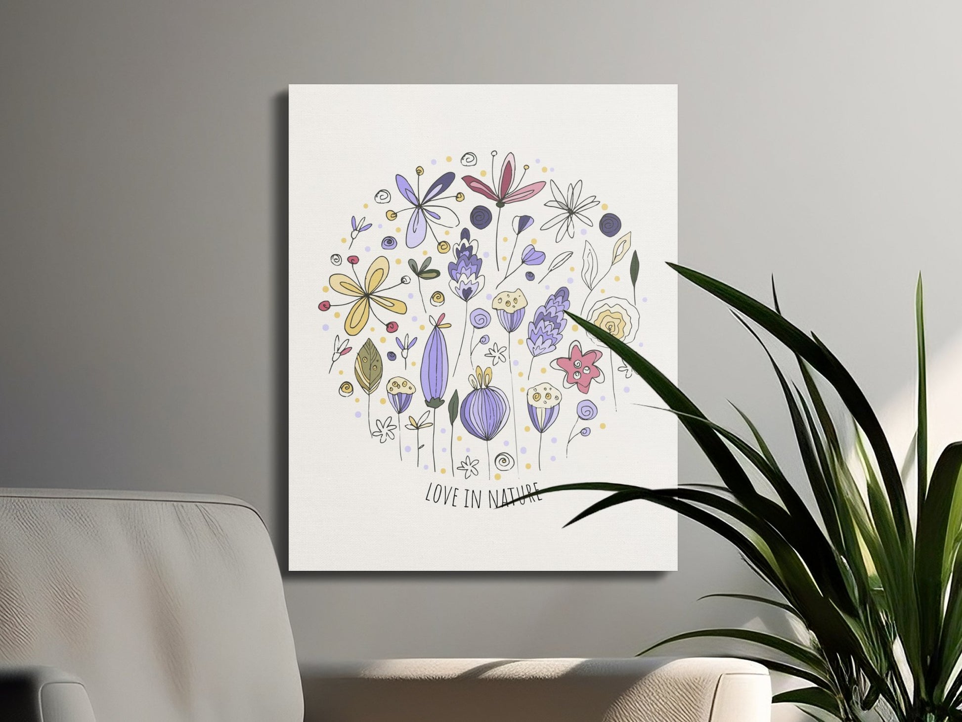 Premium Poster of Love in Nature Nursery Wall Art Canvas Wraps