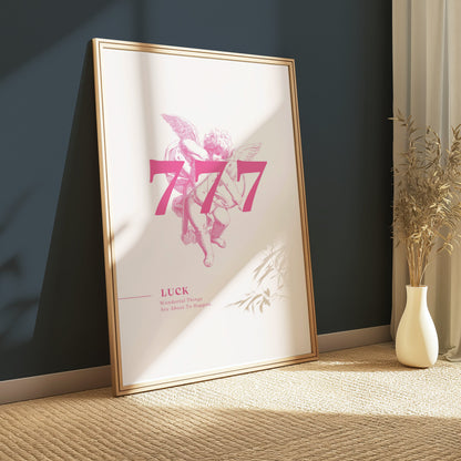 Premium Poster of Lucky Angel 777 Posters Wonderful Things Will Happen Posters