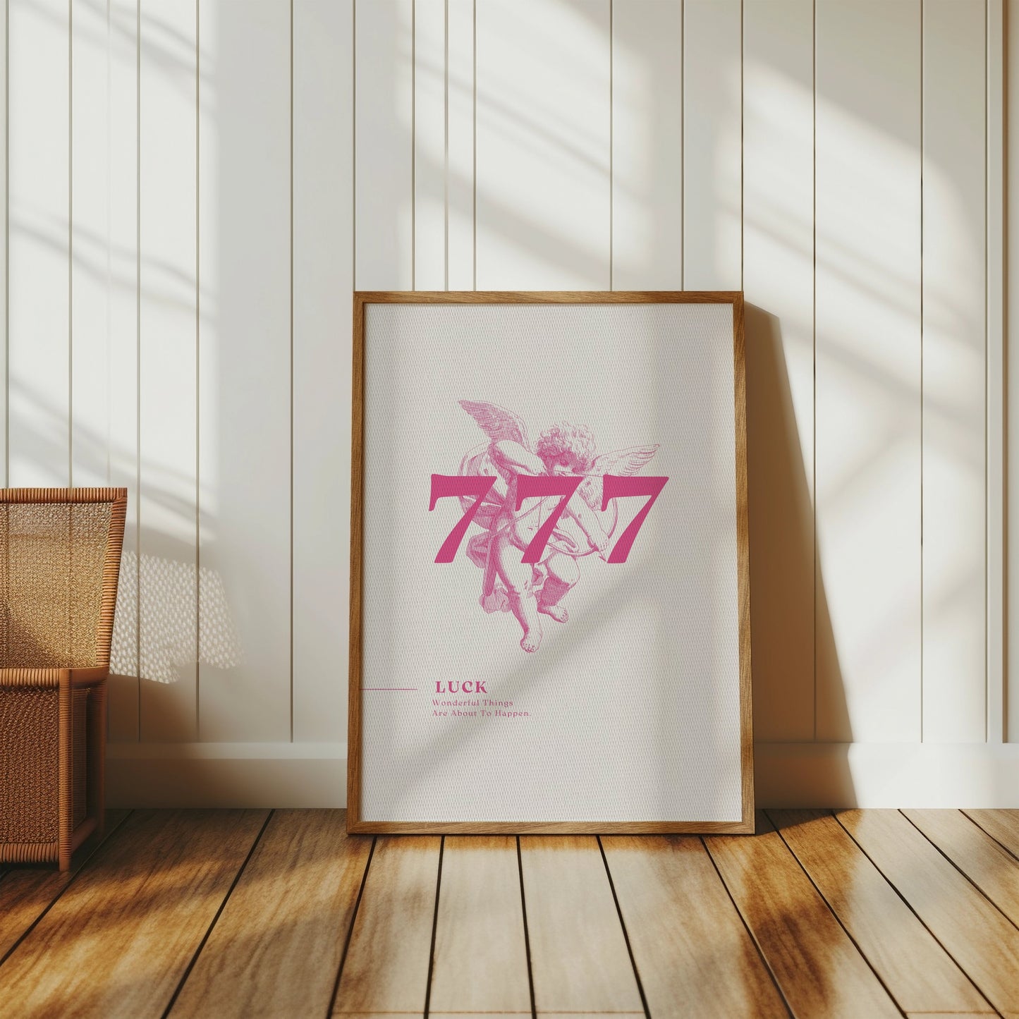 Premium Poster of Lucky Angel 777 Posters Wonderful Things Will Happen Posters