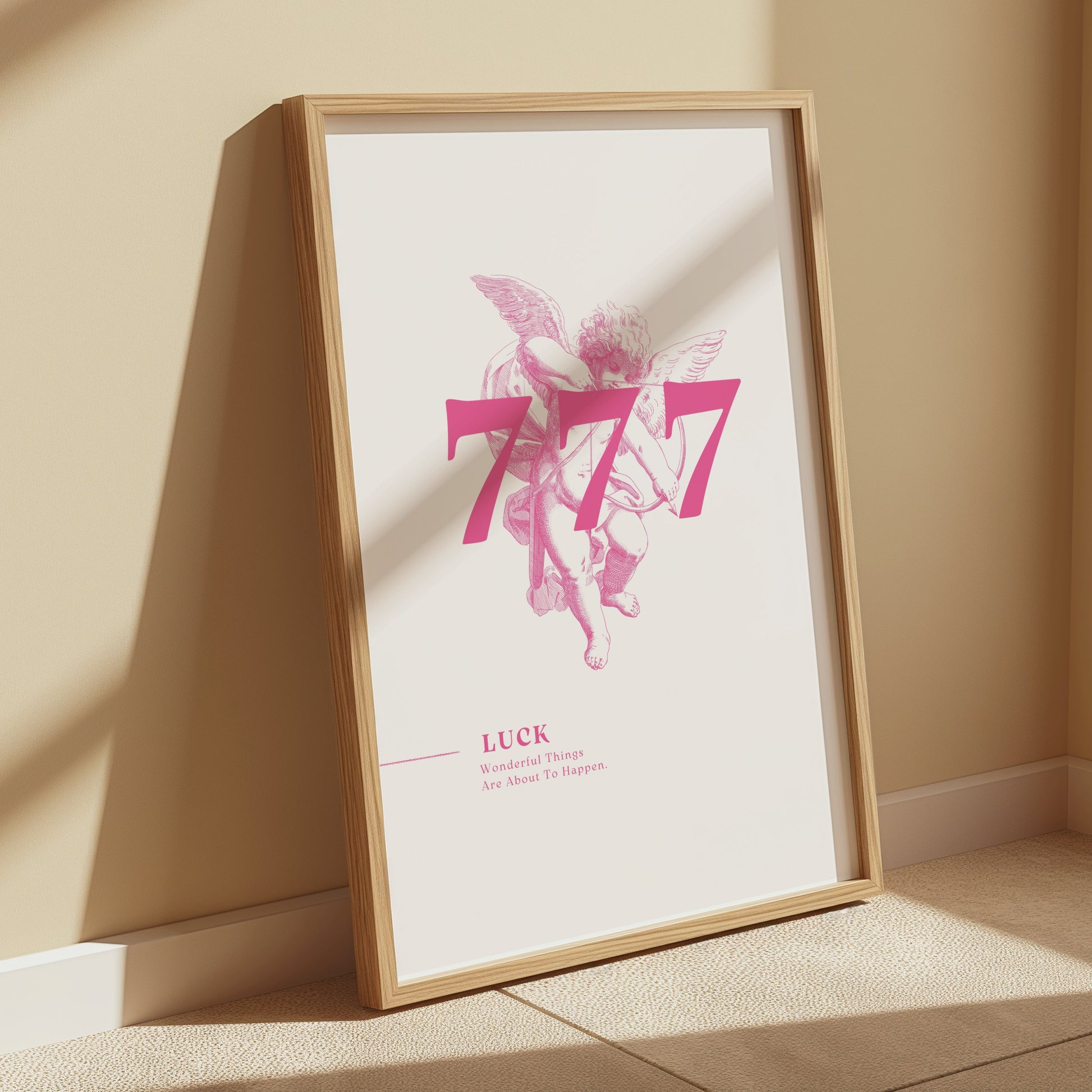 Premium Poster of Lucky Angel 777 Posters Wonderful Things Will Happen Posters