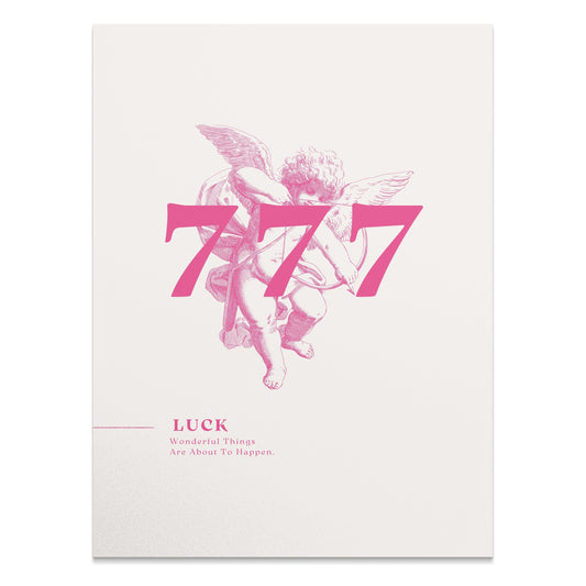 Premium Poster of Lucky Angel 777 Posters Wonderful Things Will Happen Posters