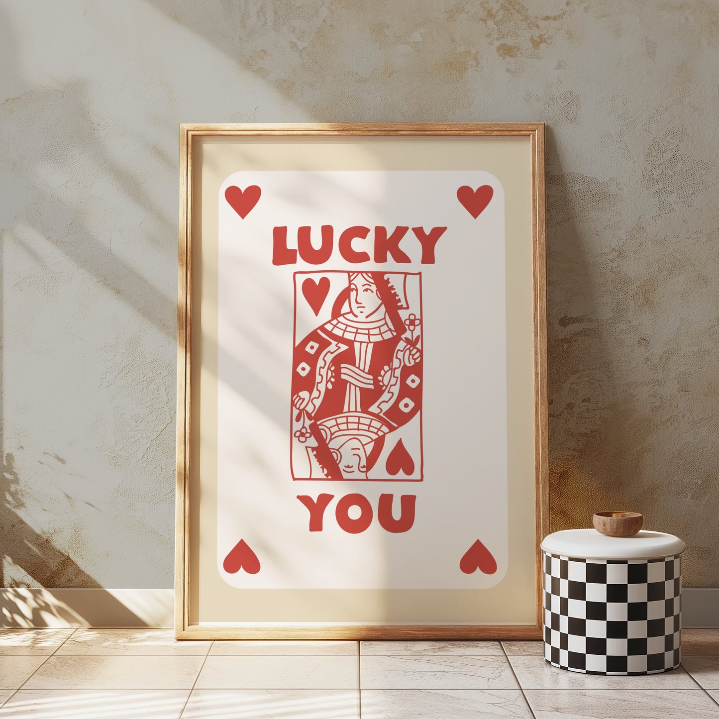 Premium Poster of Lucky You Card Print with Hearts Posters