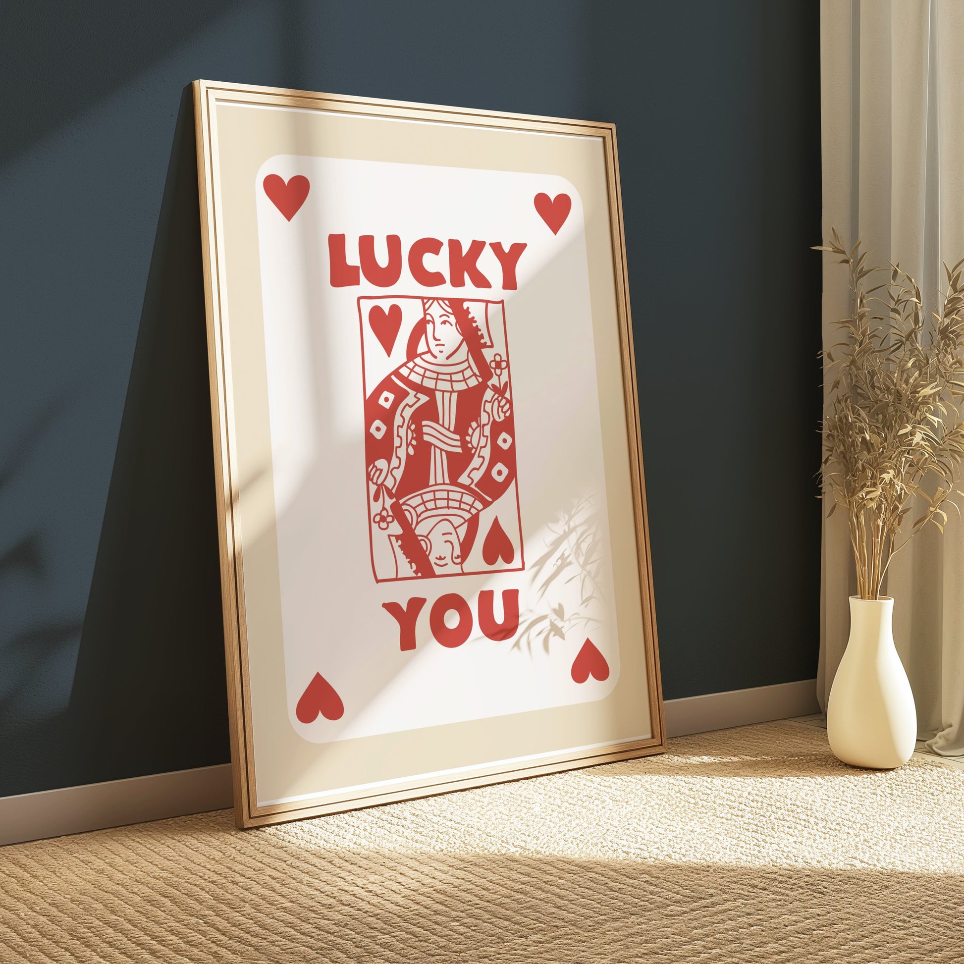 Premium Poster of Lucky You Card Print with Hearts Posters