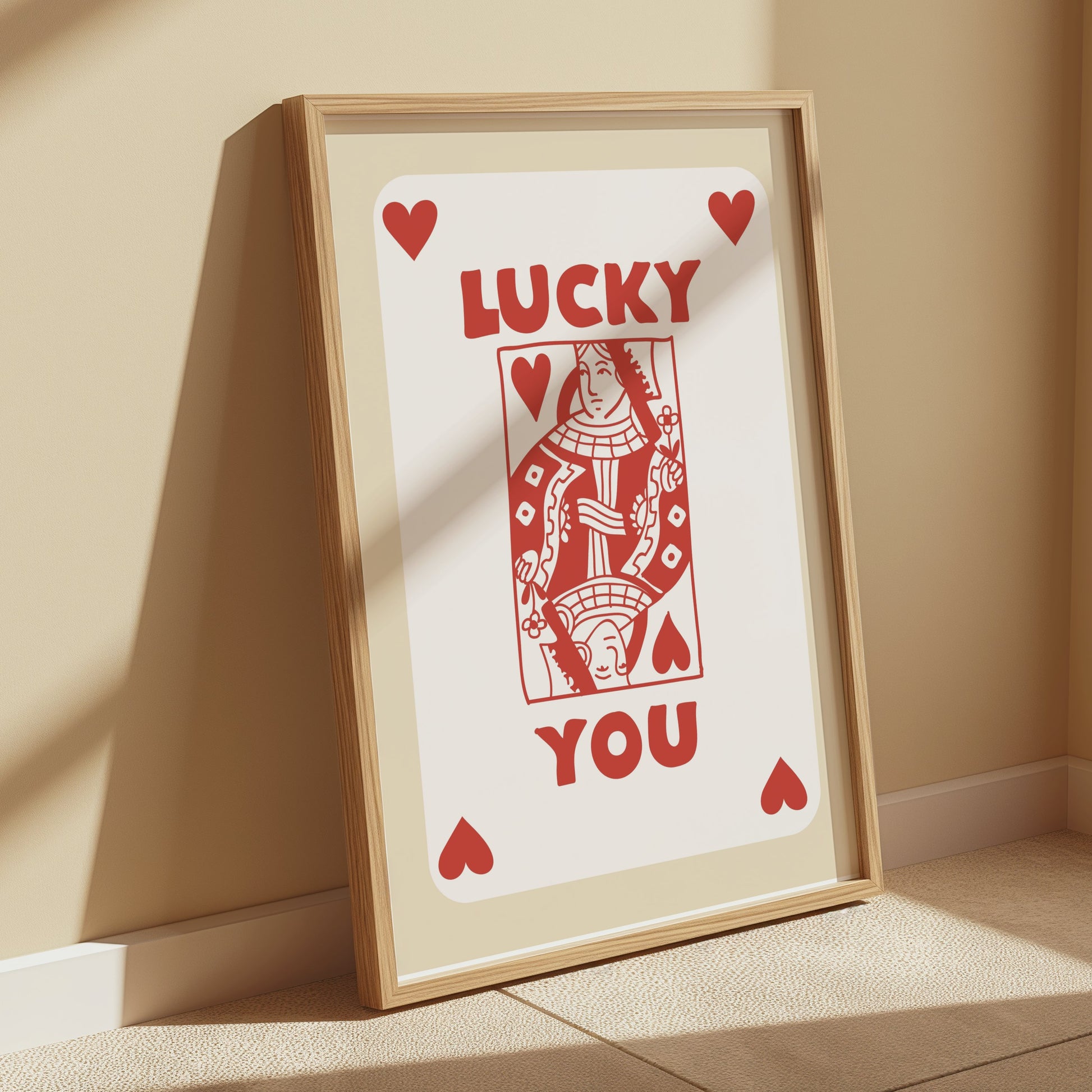 Premium Poster of Lucky You Card Print with Hearts Posters