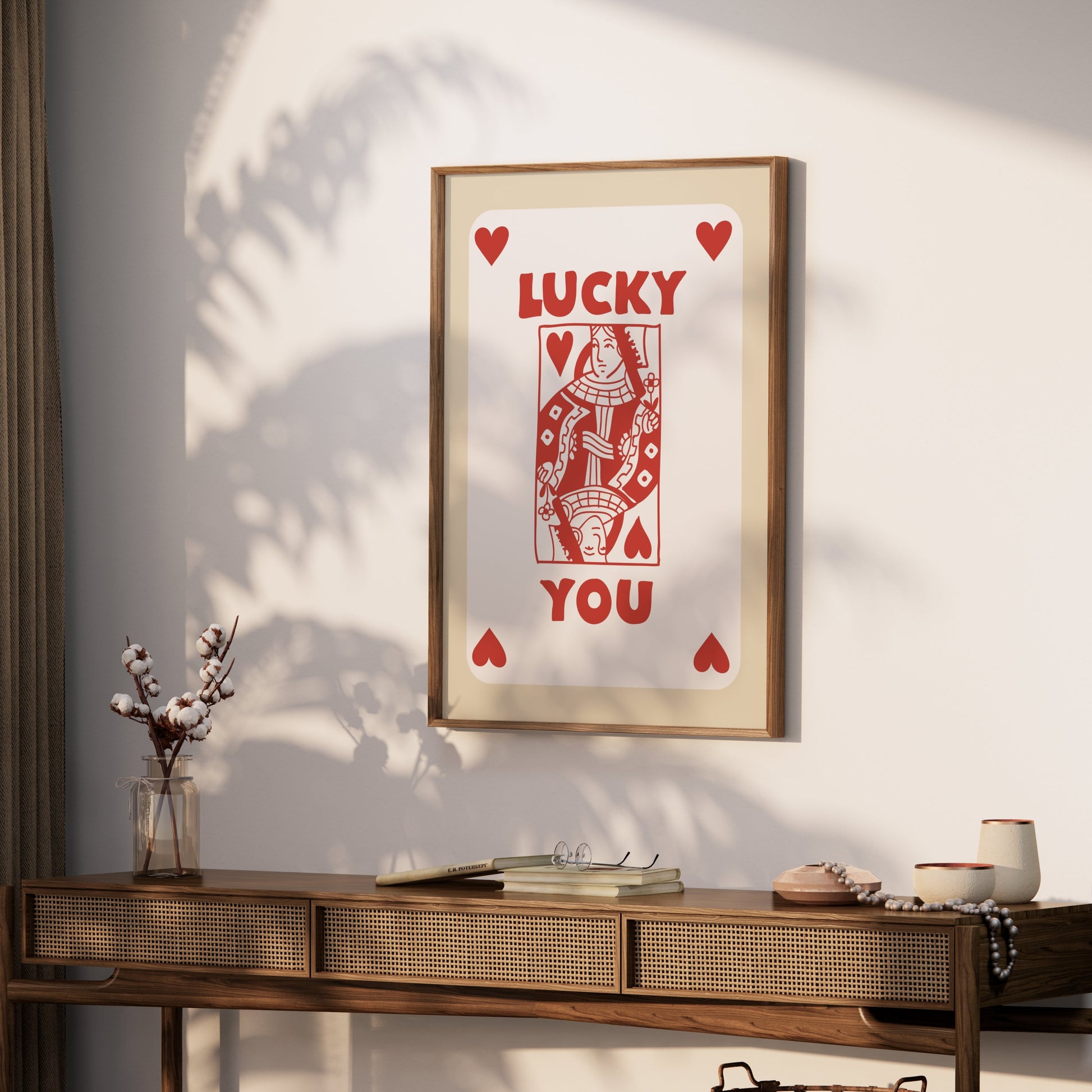Premium Poster of Lucky You Card Print with Hearts Posters