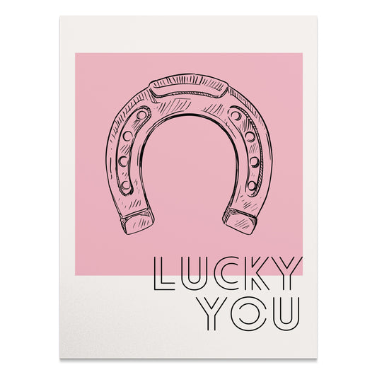Premium Poster of Lucky You Horseshoe Sketch Artistic Wall Art Posters