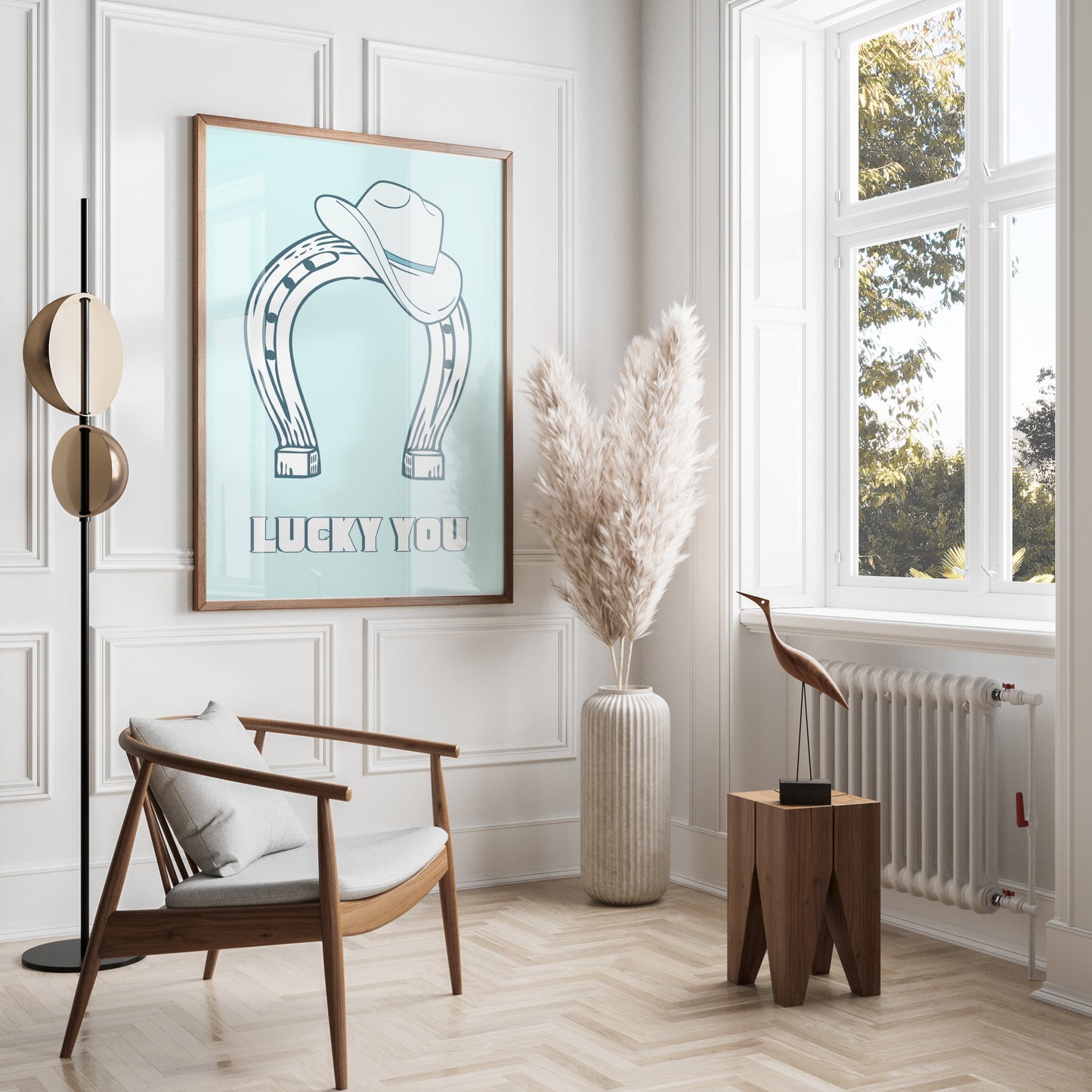 Premium Poster of Lucky You Horseshoe and Cowboy Hat Posters